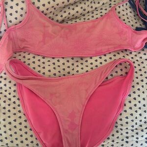 Pink Floral Bikini Set